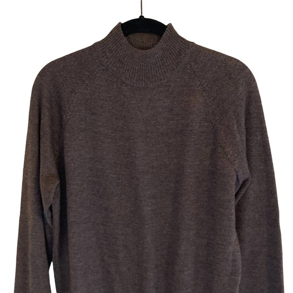 Mock Neck Extra Fine Italian Merino Wool Sweater - Picture 2 of 8